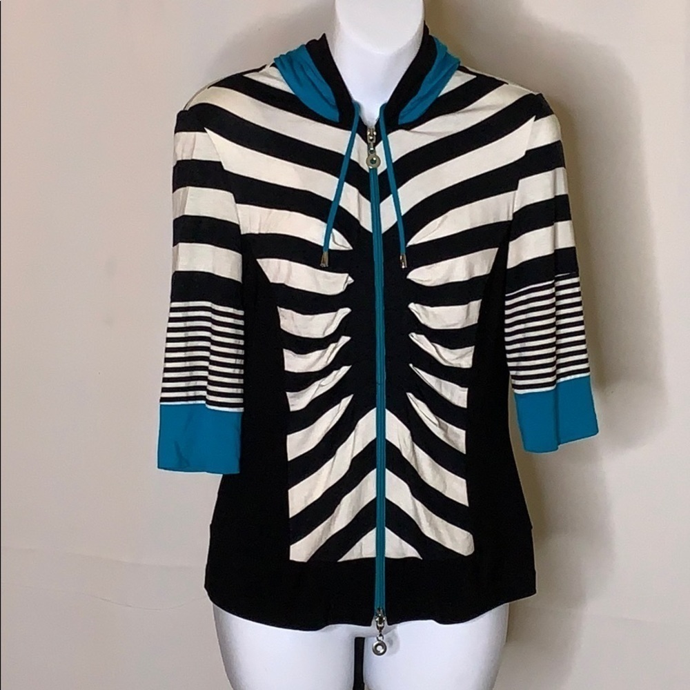 Joseph K Ribkoff zippered hoodie size 6